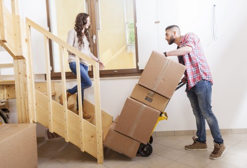 Furniture loading during a moving service in Osterley